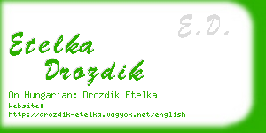 etelka drozdik business card